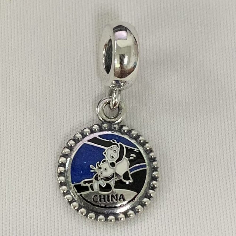 Pandora China Panda Charm Travel Pendant, S925 Silver Jewelry